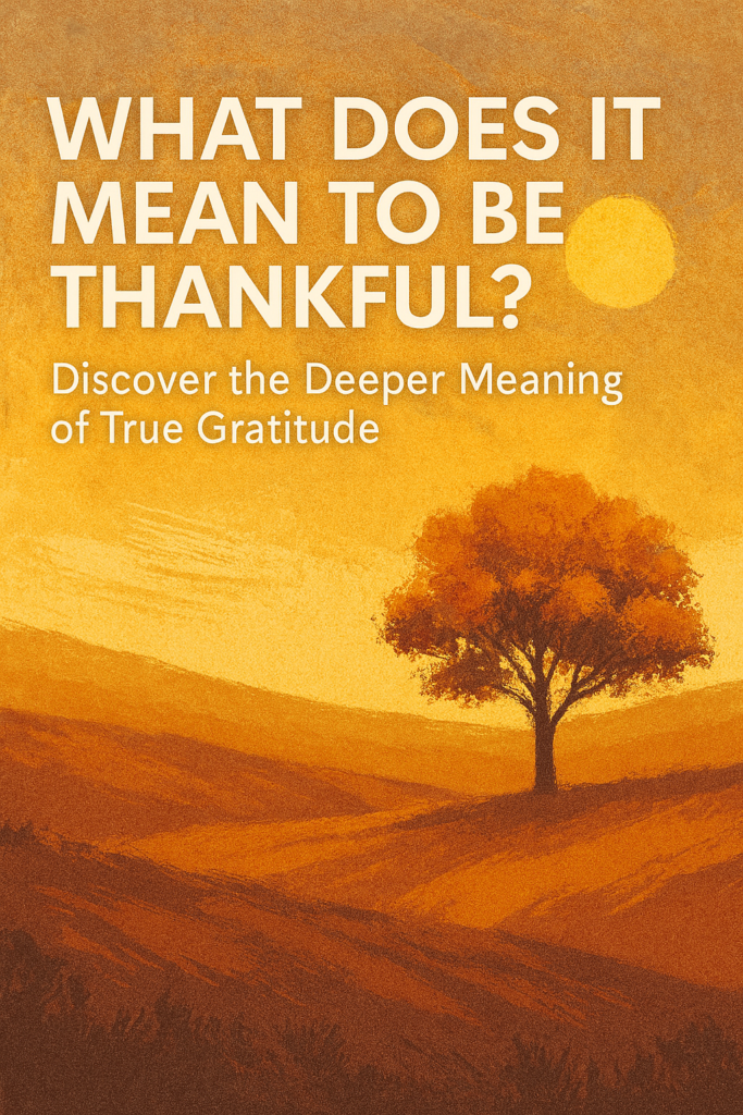 What Does It Mean to Be Thankful